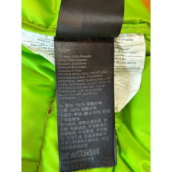 Marmot Womens 700 Fill Down Jena Jacket Purple Lime Green Lightweight Size XS - Picture 10 of 14